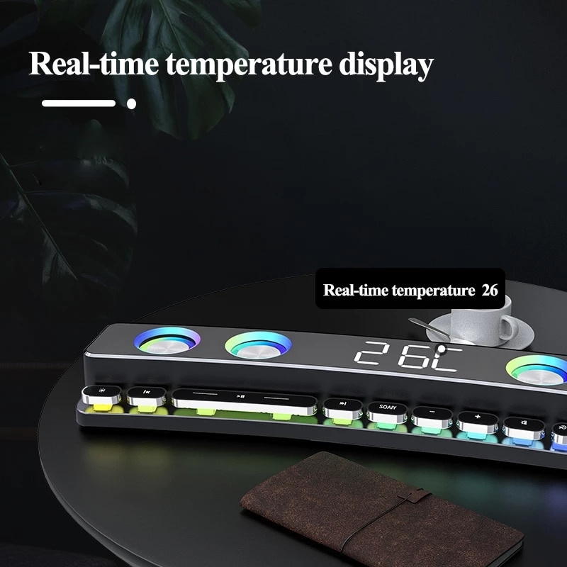 無線藍牙遊戲音箱SOAIY SH39帶LED燈家用電腦台式HiFi 3D環繞炫彩重低音caixa de som