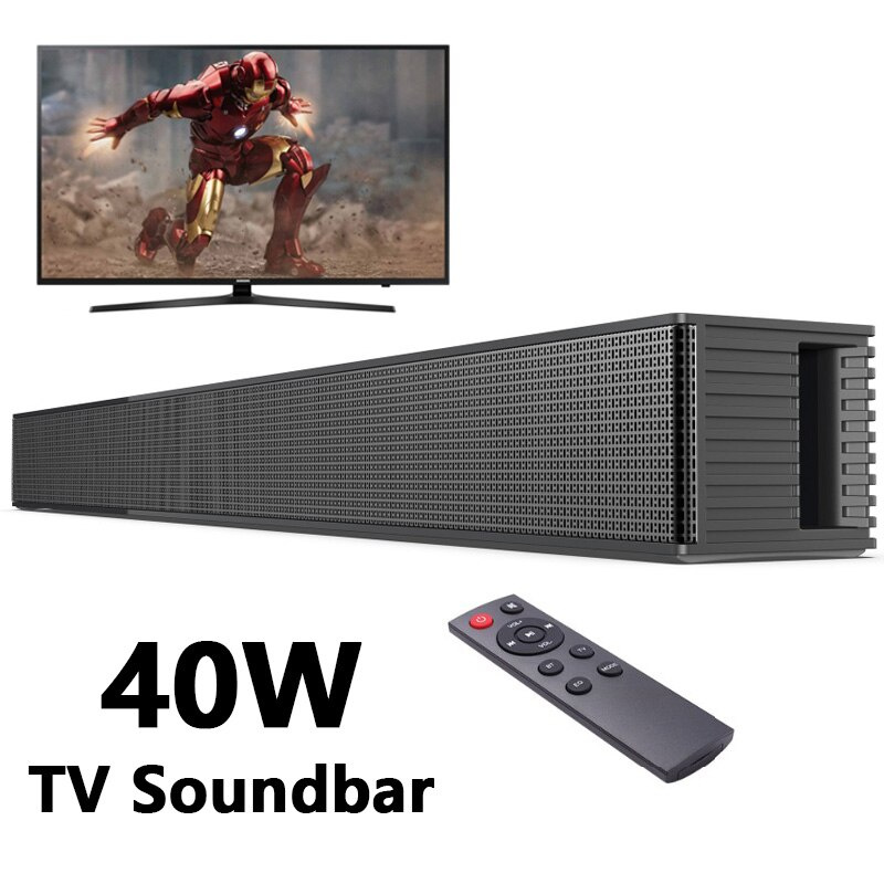 40W 電視條形音箱藍牙音箱壁掛式家庭影院支持光纖同軸 HDMI 兼容 AUX 帶低音炮適用於電視 PC
