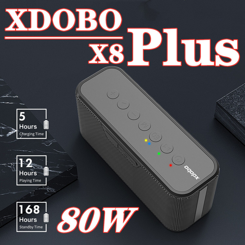 XDOBO X8 Plus 80W 超低音藍牙音箱 10400 毫安便攜式音柱功率帶電腦音箱音樂音響系統 TF AUX