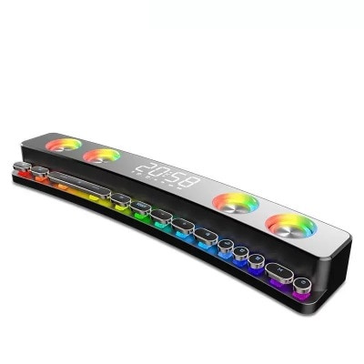 索愛SH39電腦音響台式機筆記本長多媒體遊戲藍牙音箱遊戲低音炮7色LED燈 FM