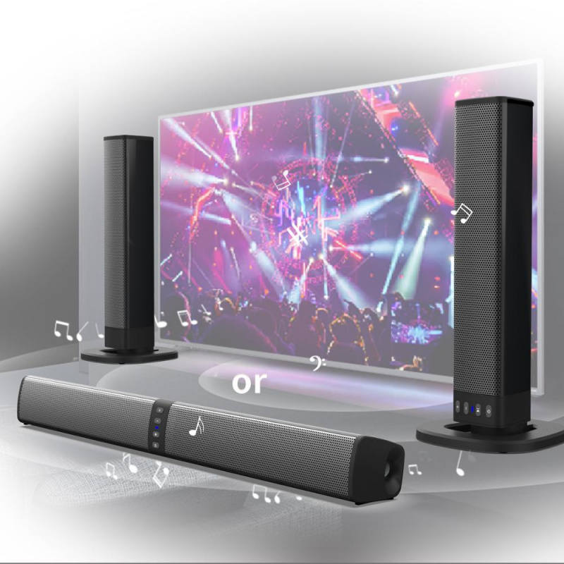 藍牙 4.0 電視條形音箱 BS-36 家庭影院音箱條形音箱電視音箱 FM 低音立體聲有線揚聲器適用於 PC Boom