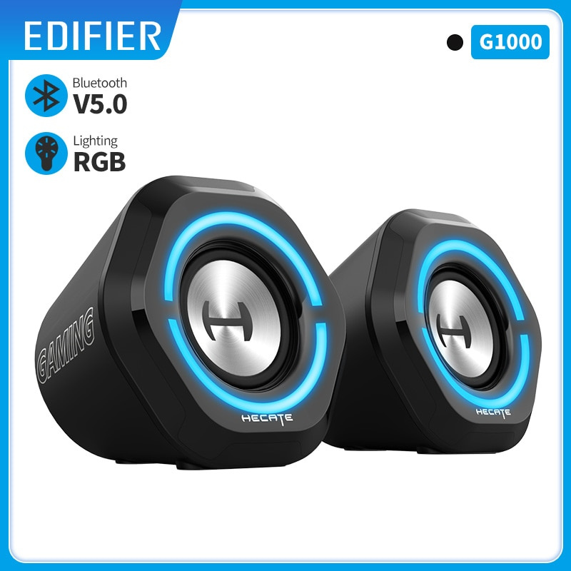 EDIFIER HECATE G1000 Bluetooth Speaker USB AUX Inputs Wireless Bluetooth 5.0 2.5 inch Full-range Drivers Deep Bass RGB Lighting
