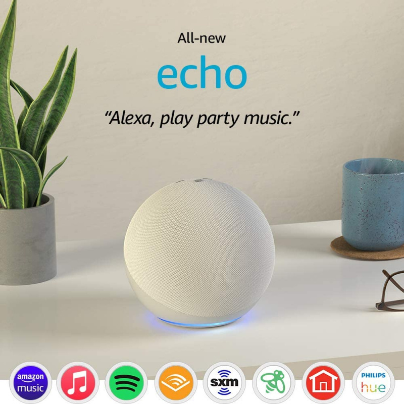 原裝全新 Echo 4 智能音箱，帶 Alexa 助手和高級音箱智能家居中樞 Smarter Home 適用於 PC