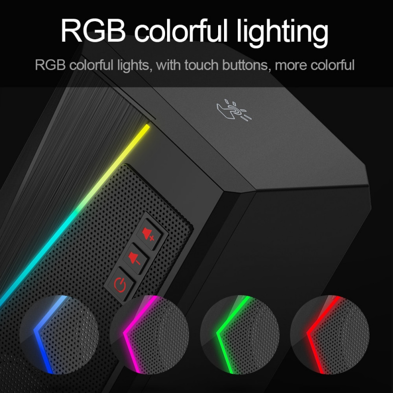 REDRAGON Anvil GS520 aux 3.5mm 立體聲環繞音樂 RGB 遊戲音箱條形音箱適用於電腦 2.0 PC 筆記本電視揚聲器