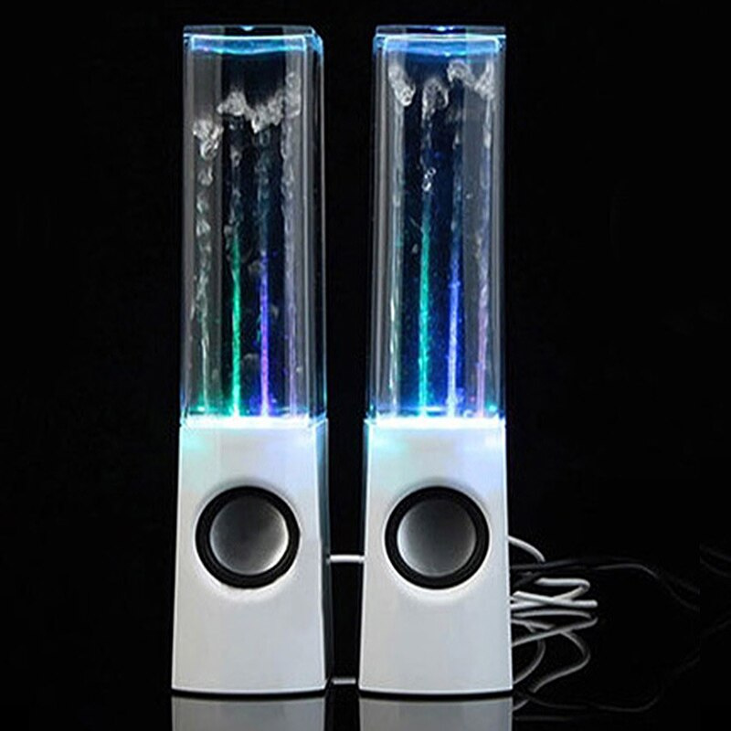 全新無線水舞揚聲器 LED 燈噴泉揚聲器家庭聚會適用於 PC 筆記本電腦適用於電話便攜式桌面立體聲揚聲器 LED