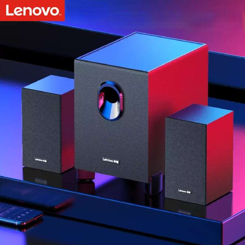 Lenovo1530 多媒體音箱強大的有線電腦電視音箱家庭影院條形音箱帶低音炮復古揚聲器擴音器