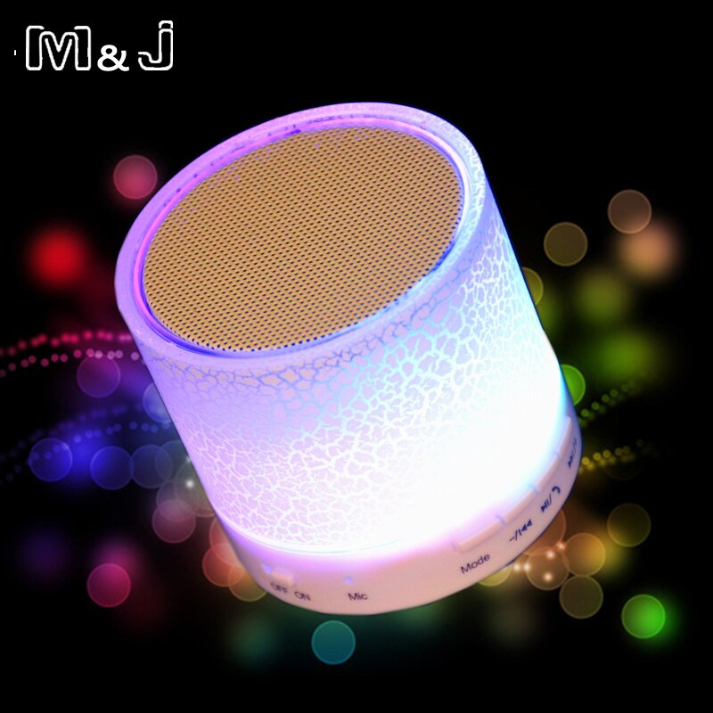 熱賣 M&J 新款 LED MINI 無線藍牙音箱 TF USB 便攜式音樂音箱低音炮揚聲器適用於手機 PC 帶麥克風