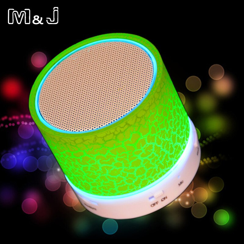 熱賣 M&J 新款 LED MINI 無線藍牙音箱 TF USB 便攜式音樂音箱低音炮揚聲器適用於手機 PC 帶麥克風