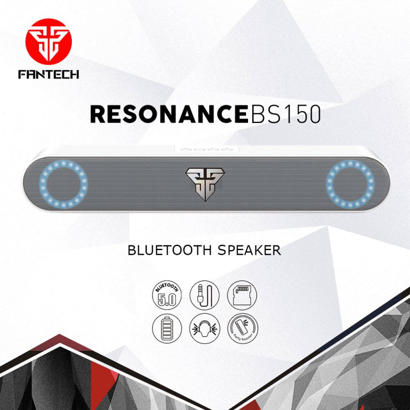 FANTECH BS150 藍牙兼容揚聲器 3D 環繞聲條形有線 3.5 毫米和無線 BT5.0 雙模式適用於 PC 影院電視電話