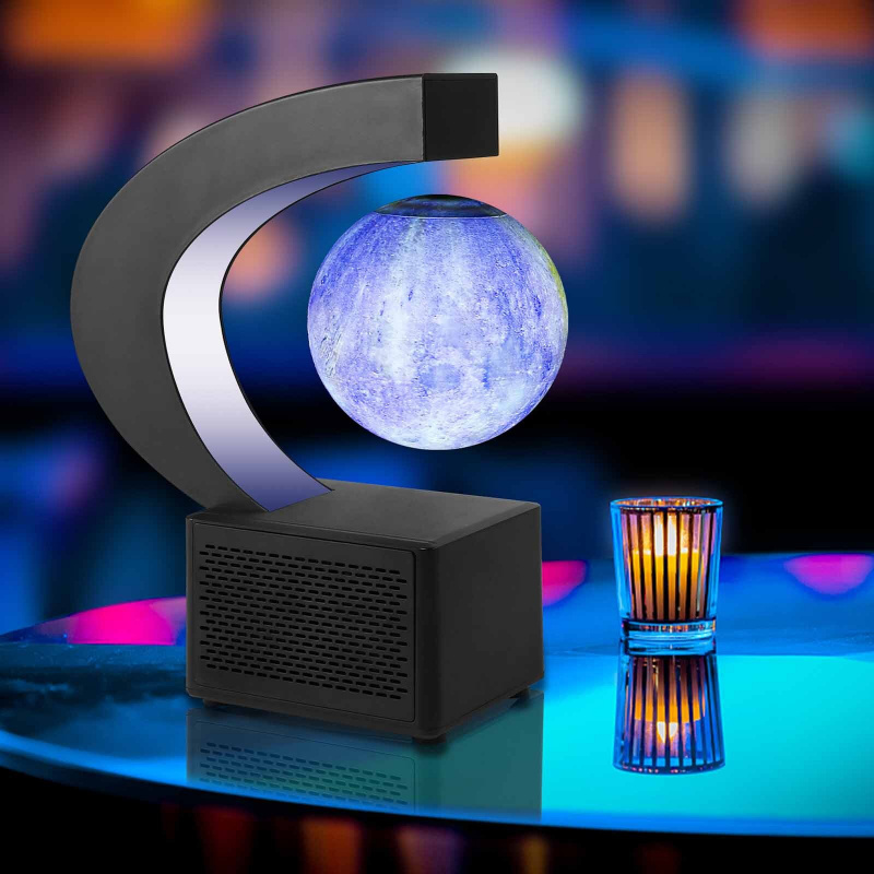 磁懸浮音響立體聲揚聲器音頻媒體播放器家居裝飾彩色月亮地球木星水星太陽生日禮物