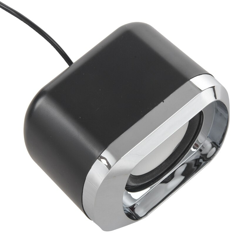 2 個 USB 2.0 筆記本電腦揚聲器有線立體聲迷你電腦揚聲器適用於台式機筆記本電腦 MP3 MP4 3.5 毫米 AUX IN 黑色