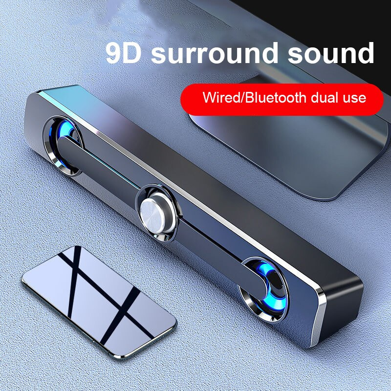 Bluetooth Nirkabel Speaker Komputer Bar Stereo Subwoofer Bass Speaker Kotak Suara Surround untuk PC Laptop Tel