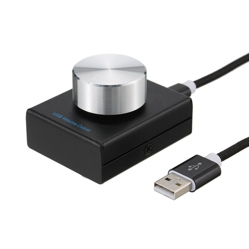 USB音量控制電腦音箱音頻音量控制器調節器帶一鍵靜音功能PC桌面直播辦公