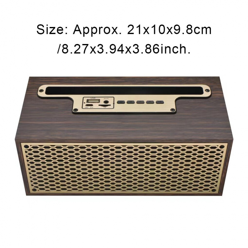 木質音箱無線低音炮戶外收音機 USB 調頻電腦迷你立體聲音箱帶手機支架