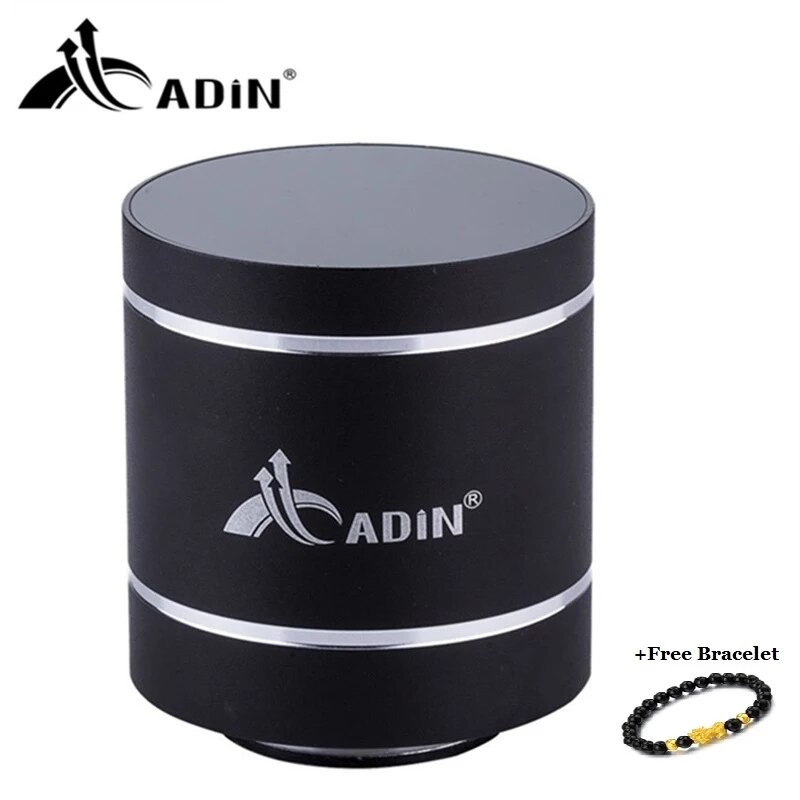 Adin Portable Mini Bass Vibration Speaker Wireless Bluetooth Subwoofer Column Resonance Speaker Outdoor Computer Speakers Box