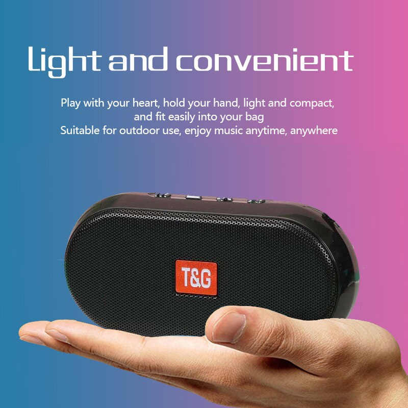 全新 TG179 多功能便攜式無線藍牙兼容揚聲器音頻低音炮音樂音柱適用於 PC 智能手機