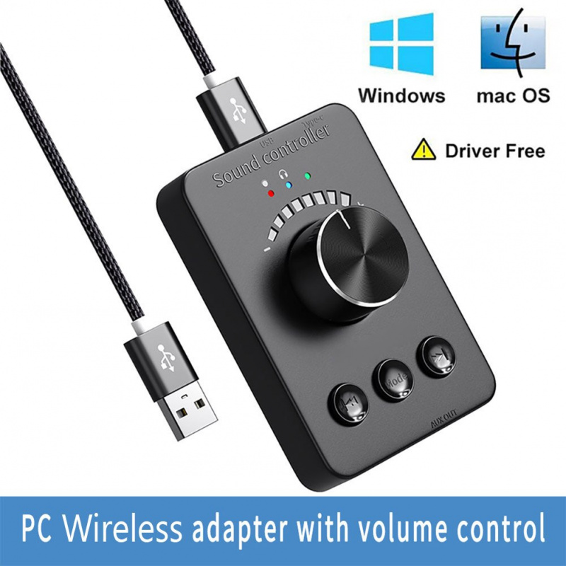 USB Volume Control Knob Multimedia PC Computer Speaker Volume Controller Knob Support One-key Mute Bluetooth-Compatible