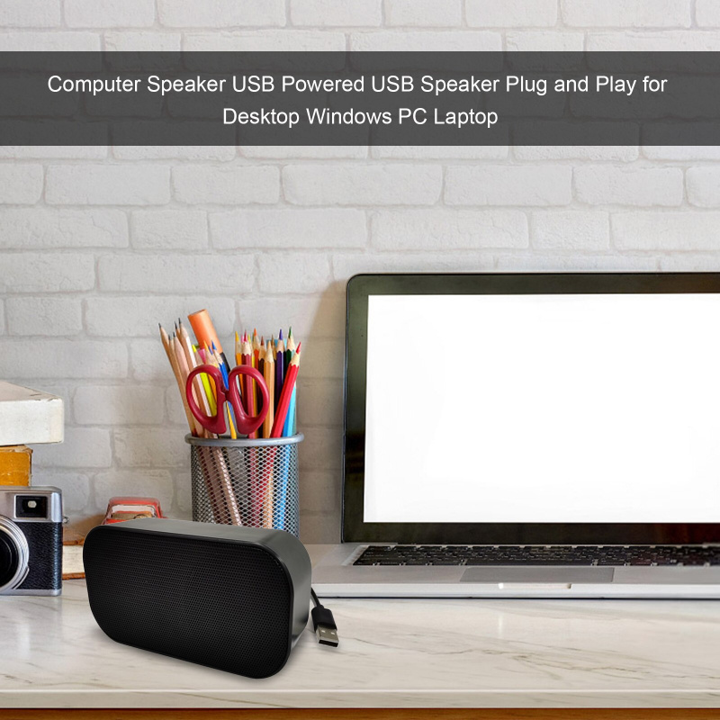 電腦揚聲器 USB 供電 USB 揚聲器適用於台式機 Windows PC 筆記本電腦便攜式 USB 台式機音樂播放器即插即用 5010