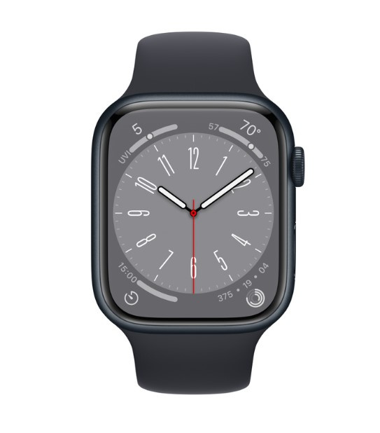 Apple Watch Series 8 GPS 午夜暗色鋁金屬錶殼配運動錶帶41mm