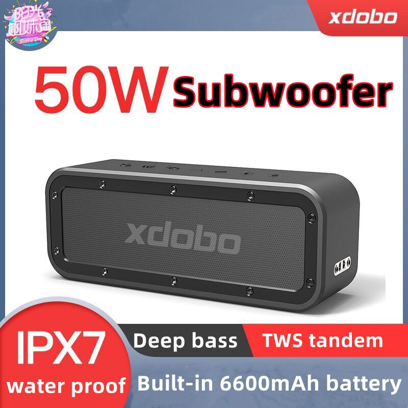 Xdobo Wake1983 50W 大功率條形音箱藍牙音箱便攜式無線防水低音炮立體聲環繞聲 TWS TF 電腦