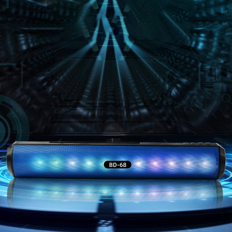 多彩藍牙音箱支持 Aux 藍牙 5.0 TF 卡音頻手機 PC 灰色桌面音頻