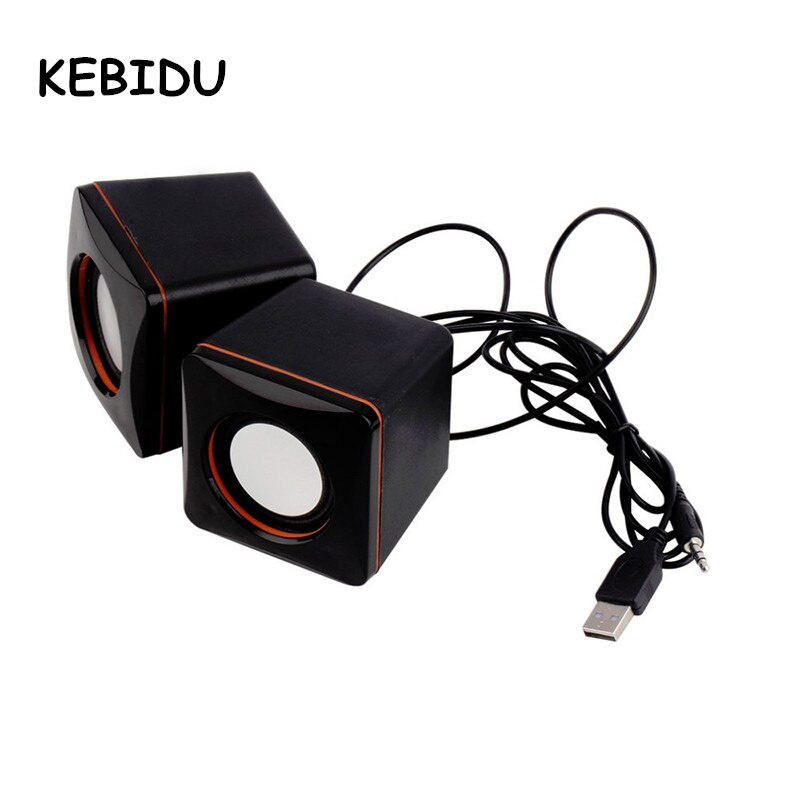 KEBIDU 迷你 USB PC 揚聲器簡單通用立體聲揚聲器便攜式音頻音樂播放器適用於 iPhone 適用於 iPad MP3 筆記本電腦