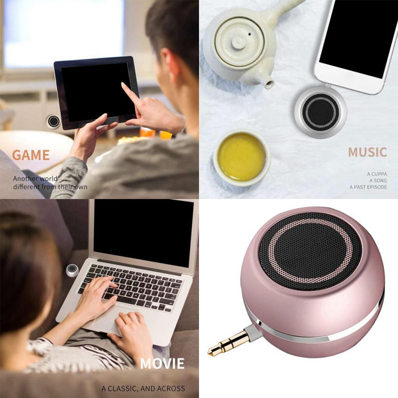 通用便攜式迷你揚聲器 3.5 毫米插孔 MP3​​ 音樂播放器適用於電腦電話