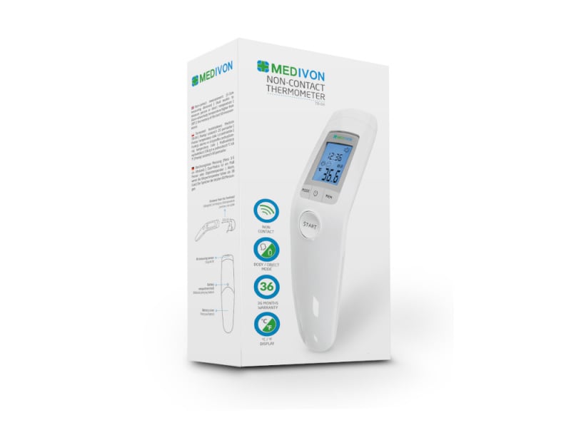 Medivon TB-04 非接觸式紅外線感應器溫度計+ 禮品