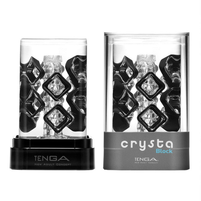 Tenga Crysta Block 方塊飛機杯1隻 + 潤滑劑 1支 (高用量套裝)