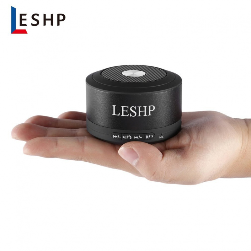 LESHP 迷你便攜式無線 3.0 揚聲器 3W 5V USB   DC 充電端口內置麥克風和 LED 燈適用於手機電腦