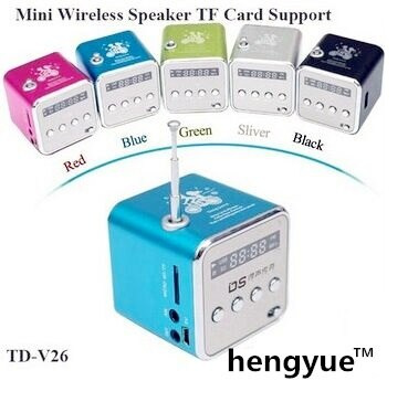 TD-V26 便攜式迷你數字音箱 soundbox boombox for MP3 MP4 PC,Support Radio, USB, TF SD Card 免費送貨