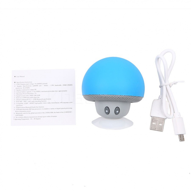 Kebidu 無線迷你藍牙音箱便攜式蘑菇防水立體聲藍牙音箱帶麥克風適用於手機電腦
