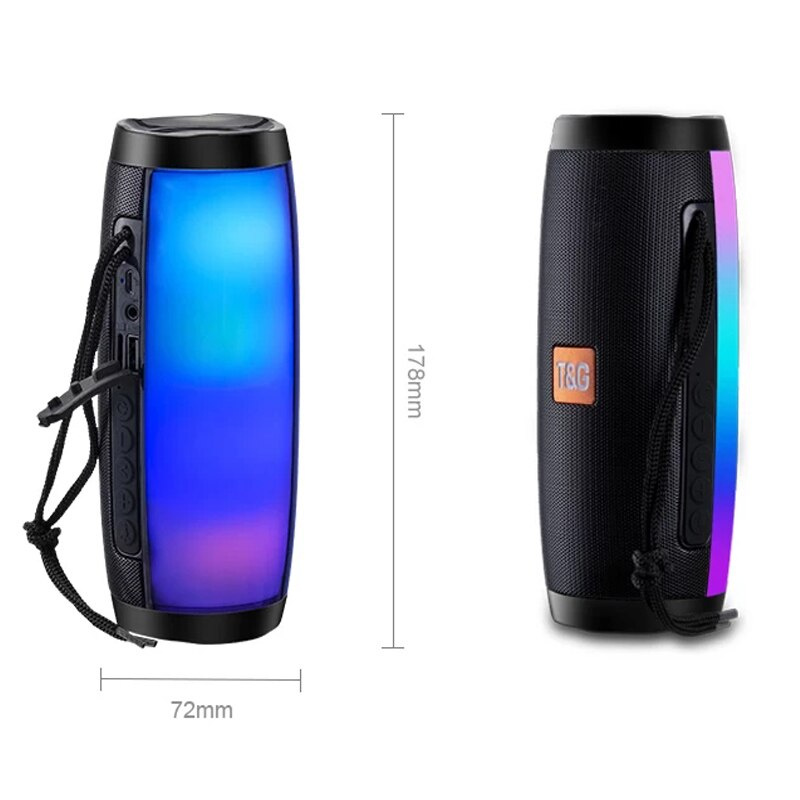 Powerful Bluetooth Speaker Boombox Wireless Speaker LED Light Support TF card AUX cable with MIC for Smartphone PC Computer