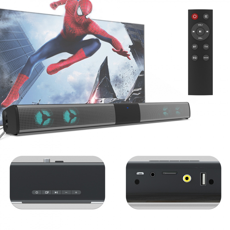 藍牙電視 Soundbar 無線藍牙音箱 RGB 燈光家庭影院帶 Fm 收音機 AUX U 盤 COAXIAL PC 遙控器