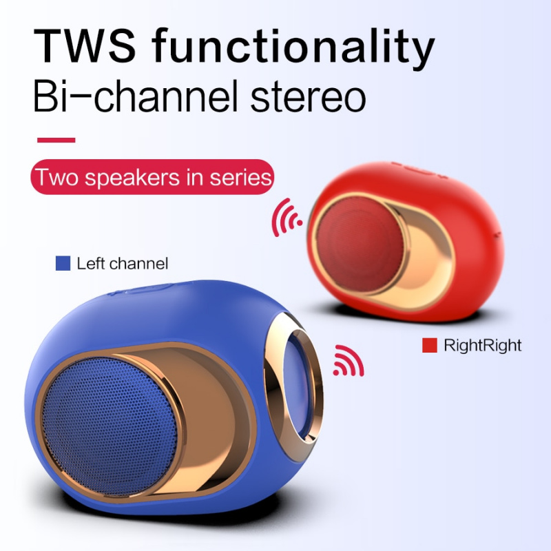 藍牙 5.0 揚聲器無線揚聲器 TWS 便攜式音柱防水戶外立體聲支持 TF AUX USB FM 適用於手機 PC