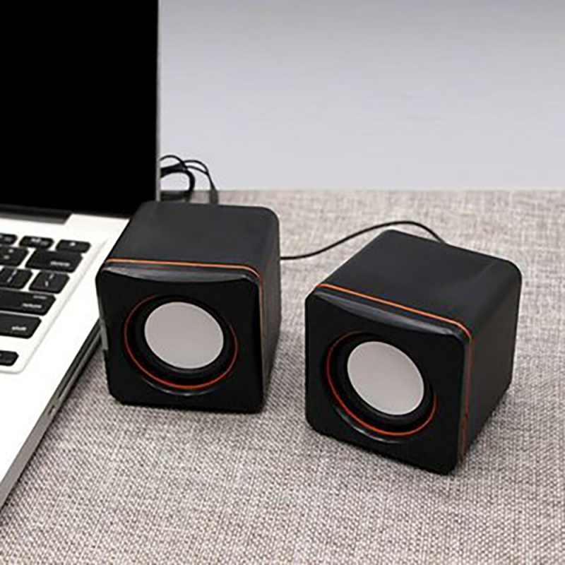 通用 USB 2.0 音樂揚聲器 3.5 毫米 Pulg 迷你音樂立體聲有線揚聲器適用於多媒體台式電腦筆記本家用