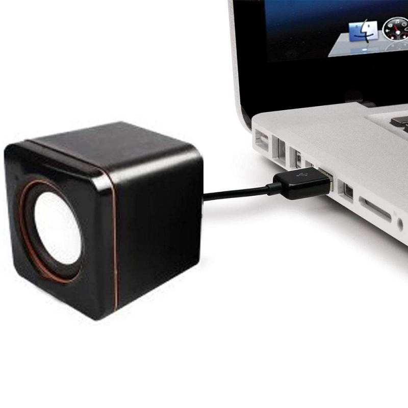 便攜式電腦音箱 USB 供電桌面迷你音箱低音音樂播放器系統有線小音箱