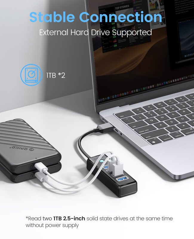 ORICO 4 Ports USB 3.0 HUB 5Gbps High Speed Multi Type C Splitter Ultra-Slim OTG Adapter For PC Computer Accessories Macbook Pro