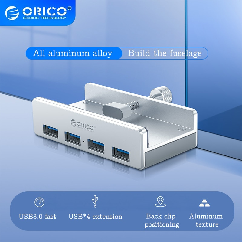 ORICO MH4PU 4 USB 3.0 HUB帶電源超高速擴展5GBPS數傳適用筆記本電腦配件