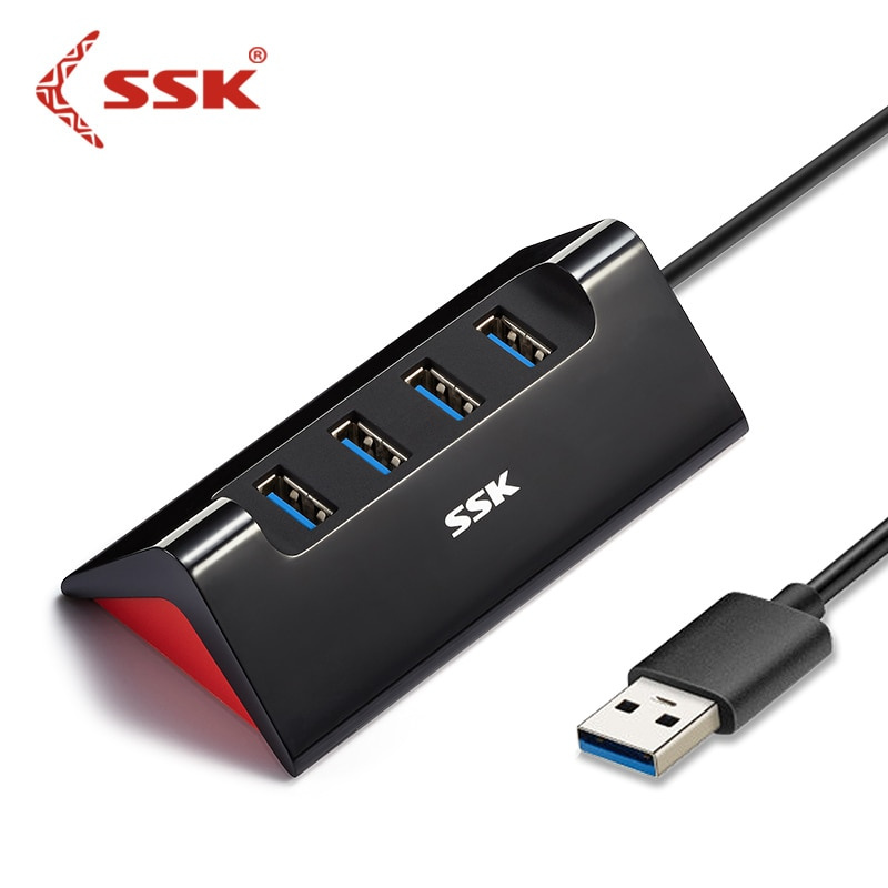 SSK USB HUB 3.0 多 USB 3.0 2.0 分離器高速 4 端口 USB 集線器適用於 PC 平板電腦筆記本電腦鼠標墊配件 TF SD 卡讀卡器