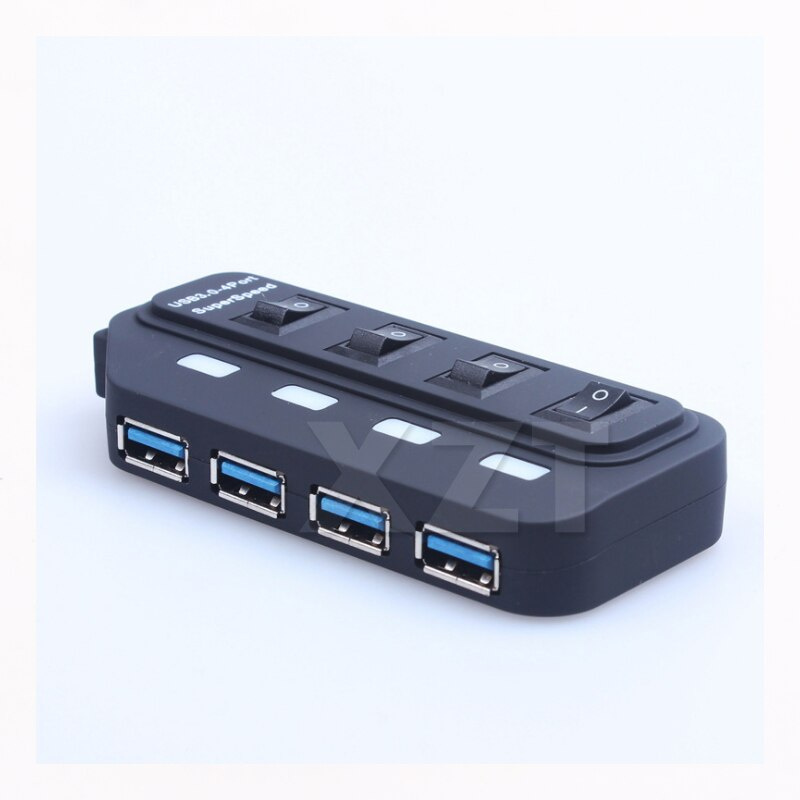 2019 最新 USB 3.0 集線器 4 端口帶開關多個 USB 分離器 Porta 面板 USB 3.0 集線器適用於 PC 筆記本電腦