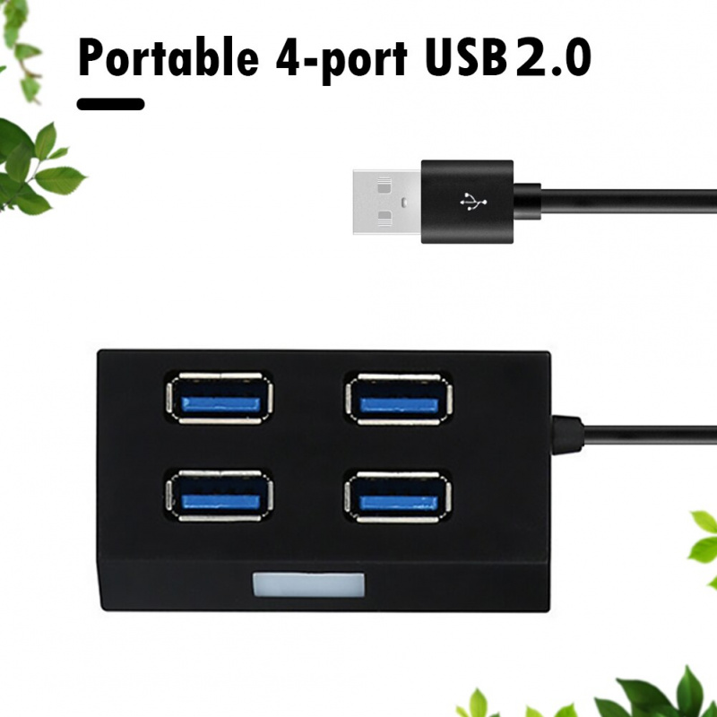 USB 3.0 Mini HUB Splitter 環保耐用 4 端口桌面外接適配器帶藍色指示燈