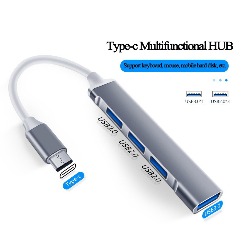 LEMFO USB 集線器 3.0 4 USB 端口多 USB 分配器 3.0 2.0 帶微型充電電源適用於華為小米 Macbook Pro PC 集線器 C USB 3 0