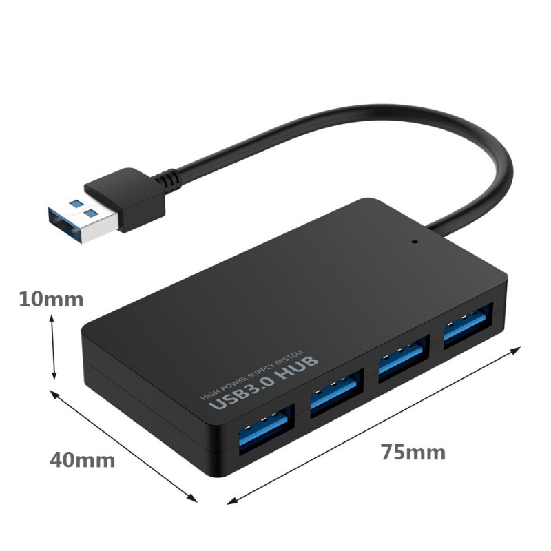 1 件全新迷你 USB 3.0 集線器可旋轉適配器通用 3 端口 USB 擴展器高速數據傳輸分配器盒配件