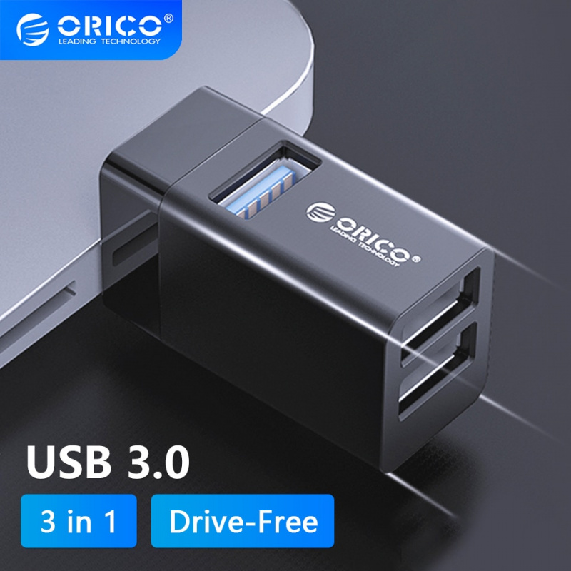 ORICO 三合一 USB 3.0 迷你集線器 USB 2.0 分配器高速擴展 3 端口 USB 適用於台式機筆記本電腦免驅動器