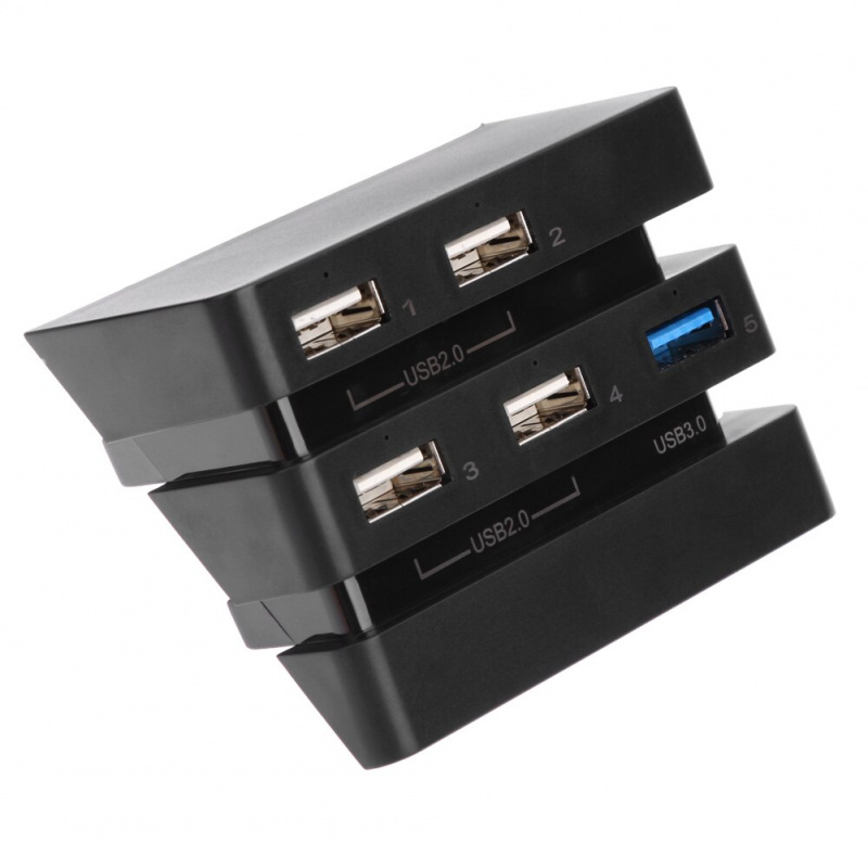 適用於 PS4 Pro 視頻遊戲機的 HUB 遊戲配件 5 端口 USB 3.0 擴展適配器適用於 playstation 4 的遊戲電纜分配器