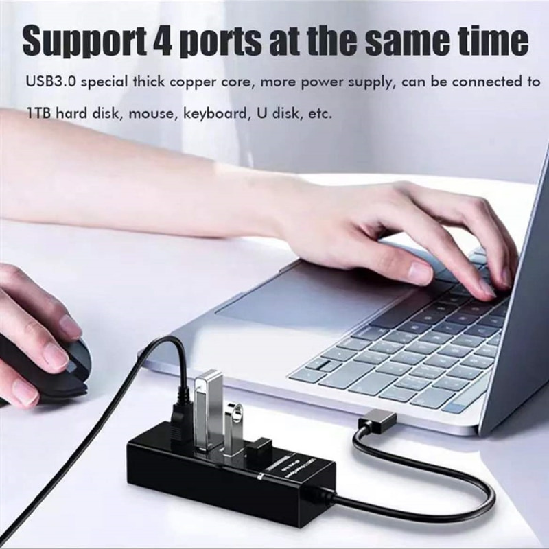 USB 3.0 Hub Type C 4 Port HUB USB 3.0 2.0 Multi Splitter Expander For MacBook Air Lenovo Xiaomi Huawei PC Laptop USB HUB Adapter