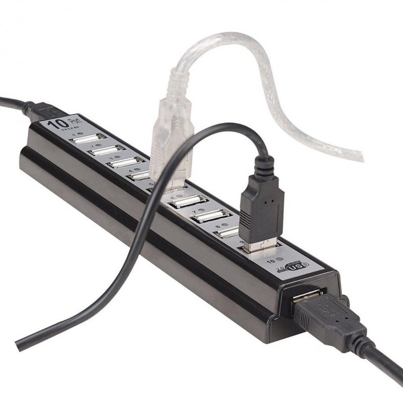 3 2 1pcs USB HUB 10口鍵盤U盤鼠標USB 2.0塑料分路器集線器手機充電線適配器充電器