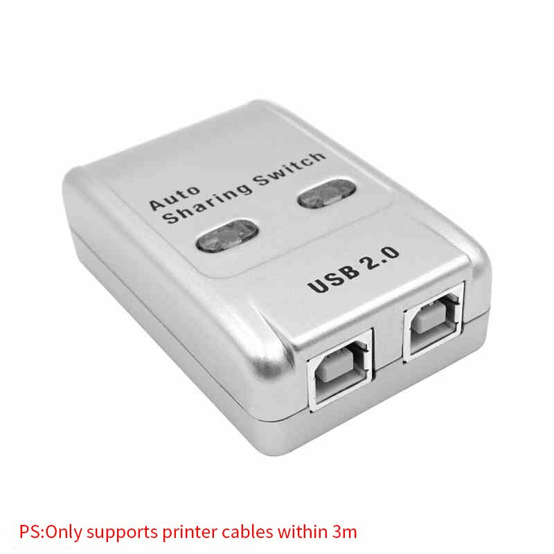高品質 4 端口或 2 端口打印機電纜集線器 USB2.0 切換器開關適配器分配器適用於 PC 筆記本電腦打印機二合一轉換器