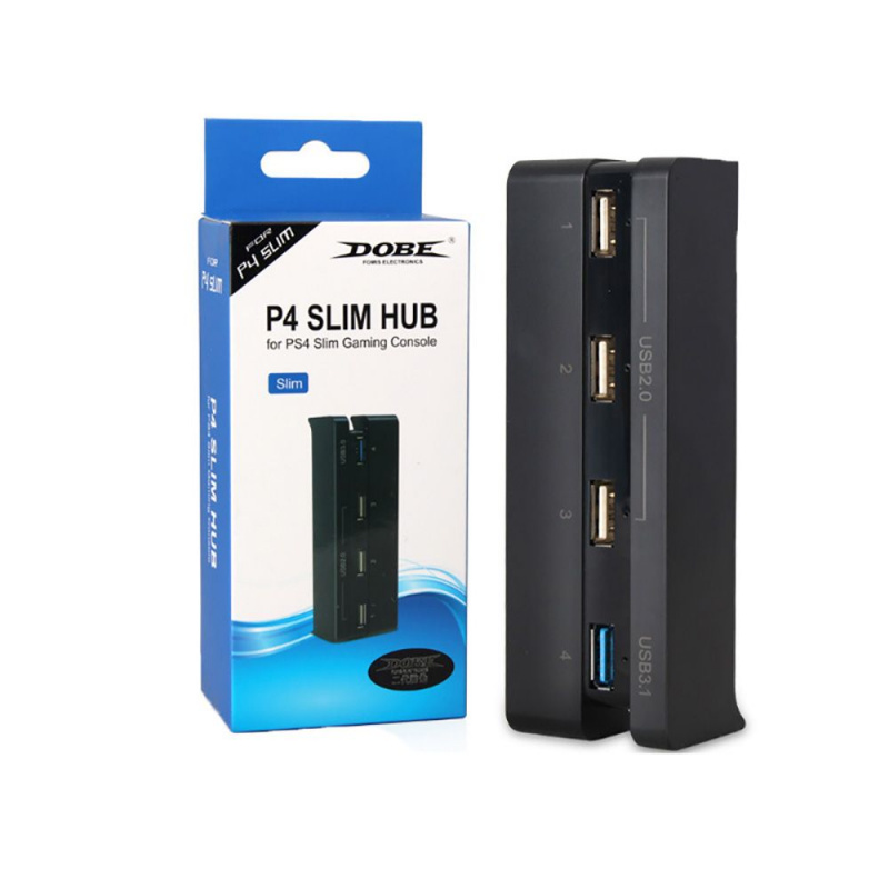 通用 PS4 Slim 配件分離器遊戲 USB 適配器 USB 3.0 2.0 USB 集線器 4 端口 USB 集線器擴展 PS4 Slim 的 PD 充電